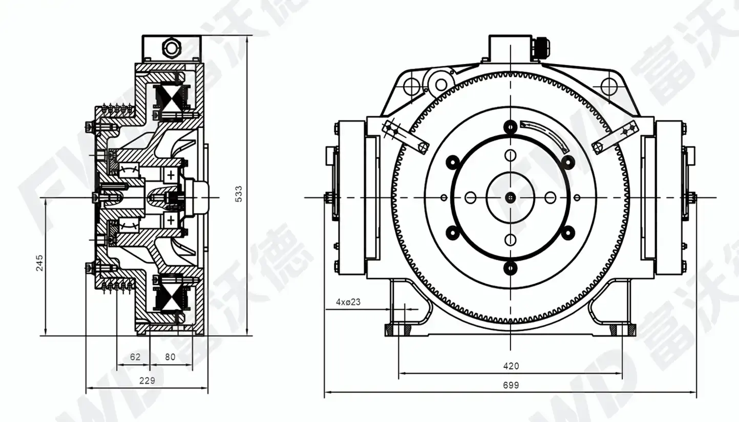 XIZI Forvorda GETM2.0H Gearless Traction Machine Price in Bangladesh