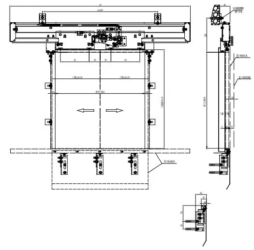  Ningbo OULING OCM-106 Center Opening Elevator Landing Door Hanger Price