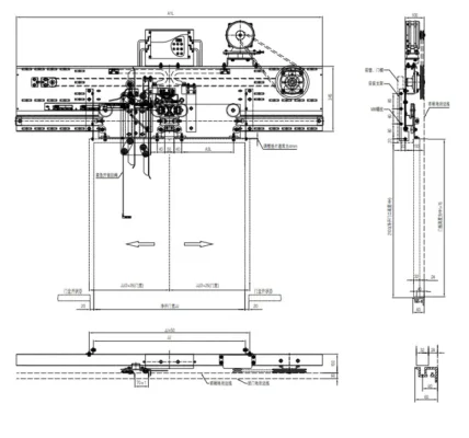 Ningbo OULING OMJ-09X 2-Panel Center Opening VVVF Elevator Door Operator Price in Bangladesh