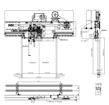 Ningbo OULING OMJ-09XA 2-Panel Center Opening VVVF Door Operator Price in Bangladesh