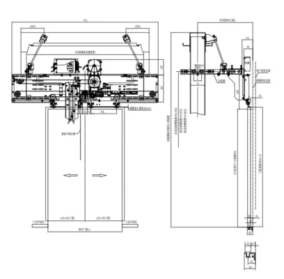 Ningbo OULING OMJ-101A 2-Panel Center Opening VVVF Door Operator Price in Bangladesh