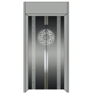 Hairline Floral Designed Landing Door Panel
