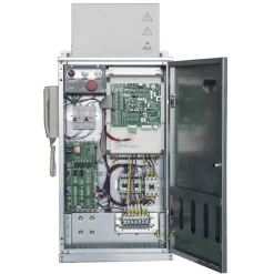 MONARCH NICE 3000+ Elevator Control Cabinet stands as the industry benchmark for high-performance, integrated elevator control. Engineered to handle the rigorous demands of both high-traffic commercial buildings and modern residential complexes, the NICE 3000+ combines the variable frequency drive (VVVF) and elevator logic computer into a single, highly responsive processing powerhouse.This unified architecture eliminates communication lag between the motor control and the landing dispatch systems. The result is a highly reliable system that delivers exceptional ride comfort, precise floor leveling, and optimized energy efficiency, making it the preferred control solution for modernization projects and new high-spec installations globally.Key Technical FeaturesAdvanced Integrated Intelligence: Merging drive and control functions reduces wiring by up to 40%, significantly decreasing the potential for electronic interference and installation labor.Superior Ride Comfort: Features distance-controlled direct-to-floor technology, preventing uncomfortable "creeping" speeds and drastically smoothing out acceleration and deceleration curves.Highly Scalable Group Control: Easily supports full-collective dispatching and advanced group control for up to 8 elevators, making it ideal for busy multi-car installations.Comprehensive Motor Compatibility: Autotunes seamlessly with both asynchronous geared motors and synchronous permanent magnet gearless machines.3. Quick-Reference SpecificationsFeatureSpecificationController ModelMonarch NICE 3000+Control LogicFull-collective / Group control (up to 8 cars)Drive TechnologyHigh-performance Vector Control / VVVFSpeed RangeUp to 4.0 m/sEncoder SupportSin/Cos, UVW, ABZ, and EnDat interfacesTarget ApplicationsHigh-rise commercial, luxury residential, and heavy-duty freight