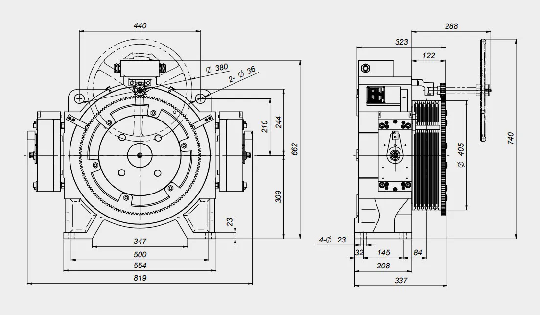 MONTANARI ITALY MF300 Gearless Traction Machine 