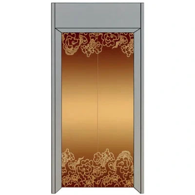 Rose gold & mirror etched Landing Door Panel