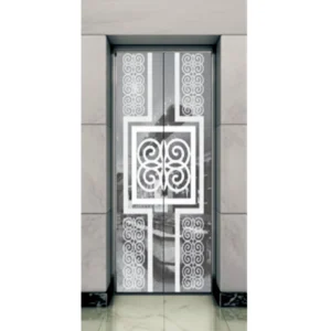 Stylish Mirror Etching Elevator Landing Door Panel