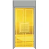 Titanium gold & mirror etching Landing Door Panel